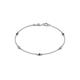 1 - Aizza (5 Stn/2.7mm) Petite Blue Sapphire and Diamond Station Bracelet 