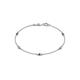 1 - Aizza (5 Stn/2.7mm) Petite Blue and White Diamond Station Bracelet 