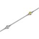 2 - Aizza (5 Stn/2.7mm) Petite Yellow and White Diamond Station Bracelet 