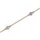 2 - Aizza (5 Stn/2.7mm) Petite Tanzanite and Diamond Station Bracelet 