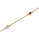 2 - Aizza (5 Stn/2.7mm) Petite Ruby and Diamond Station Bracelet 
