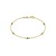 1 - Aizza (5 Stn/2.7mm) Petite Emerald and Diamond Station Bracelet 