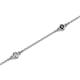 2 - Aizza (5 Stn/2.7mm) Petite Black and White Diamond Station Bracelet 
