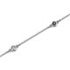 2 - Aizza (5 Stn/2.7mm) Petite Diamond and Lab Created Alexandrite Station Bracelet 