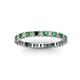 2 - Allie 2.00 mm Princess Cut Diamond and Chatham Created Emerald Eternity Band 