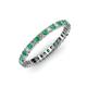3 - Allie 2.00 mm Square Cut Emerald and Princess Cut Diamond Eternity Band 