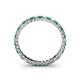 4 - Allie 2.00 mm Square Cut Emerald and Princess Cut Diamond Eternity Band 