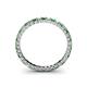 4 - Allie 2.00 mm Princess Cut Diamond and Chatham Created Emerald Eternity Band 