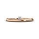 1 - Celeste Bold 0.10 ct Natural Diamond Round (3.00 mm) Solitaire Asymmetrical Stackable Ring 
