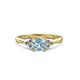 3 - Eve Signature 6.50 mm Aquamarine and Diamond Engagement Ring 