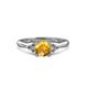 3 - Eve Signature 6.50 mm Citrine and Diamond Engagement Ring 