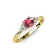 4 - Eve Signature 6.50 mm Rhodolite Garnet and Diamond Engagement Ring 