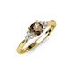 4 - Eve Signature 6.50 mm Smoky Quartz and Diamond Engagement Ring 