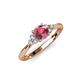 4 - Eve Signature 6.50 mm Rhodolite Garnet and Diamond Engagement Ring 