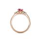 5 - Eve Signature 6.50 mm Rhodolite Garnet and Diamond Engagement Ring 