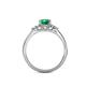 4 - Eve Signature 5.80 mm Emerald and Diamond Engagement Ring 
