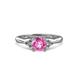 2 - Eve Signature 5.80 mm Pink Sapphire and Diamond Engagement Ring 
