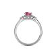 4 - Eve Signature 5.80 mm Rhodolite Garnet and Diamond Engagement Ring 