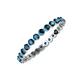 4 - Valerie 2.00 mm Blue Diamond Eternity Band 