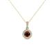 1 - Azaria Red Garnet and Diamond Halo Pendant 