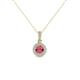 1 - Azaria Rhodolite Garnet and Diamond Halo Pendant 