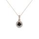 1 - Azaria Black and White Diamond Halo Pendant 