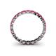 5 - Valerie 2.70 mm Rhodolite Garnet Eternity Band 