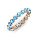 3 - Valerie 3.50 mm Blue Topaz Eternity Band 