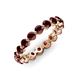 3 - Valerie 3.50 mm Red Garnet Eternity Band 