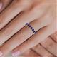 5 - Valerie 3.50 mm Blue Sapphire Eternity Band 