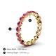 4 - Valerie 3.50 mm Rhodolite Garnet Eternity Band 
