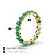 4 - Valerie 3.50 mm Emerald Eternity Band 