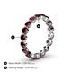 4 - Valerie 3.50 mm Red Garnet Eternity Band 