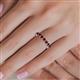 5 - Valerie 3.50 mm Red Garnet Eternity Band 