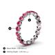 4 - Valerie 3.50 mm Rhodolite Garnet Eternity Band 