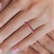 5 - Valerie 3.50 mm Ruby Eternity Band 