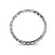 4 - Valerie 2.40 mm Rhodolite Garnet and Lab Grown Diamond Eternity Band 