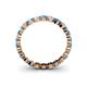 4 - Valerie 2.70 mm Blue Topaz and Diamond Eternity Band 