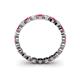 4 - Valerie 2.70 mm Rhodolite Garnet and Lab Grown Diamond Eternity Band 