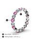 4 - Valerie 3.50 mm Pink Sapphire and Diamond Eternity Band 