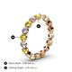 4 - Valerie 3.50 mm Yellow Sapphire and Diamond Eternity Band 