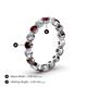 4 - Valerie 3.50 mm Red Garnet and Diamond Eternity Band 
