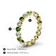4 - Valerie 3.50 mm Green Garnet and Lab Grown Diamond Eternity Band 