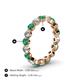 4 - Valerie 3.50 mm Emerald and Lab Grown Diamond Eternity Band 