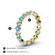 4 - Valerie 3.50 mm Blue Topaz and Lab Grown Diamond Eternity Band 