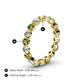 4 - Valerie 3.50 mm Peridot and Lab Grown Diamond Eternity Band 