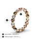 4 - Valerie 3.50 mm Smoky Quartz and Lab Grown Diamond Eternity Band 