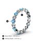 4 - Valerie 3.50 mm Blue Topaz and Lab Grown Diamond Eternity Band 