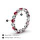 4 - Valerie 3.50 mm Ruby and Lab Grown Diamond Eternity Band 