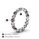 4 - Valerie 3.50 mm Smoky Quartz and Lab Grown Diamond Eternity Band 